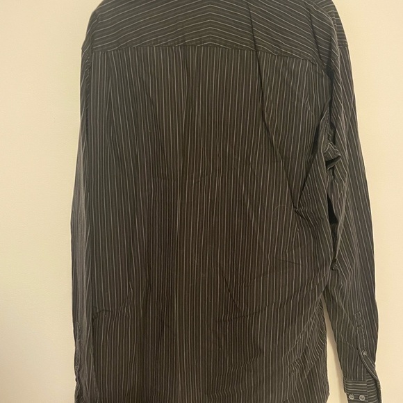 Apt. 9 Charcoal and Lavender Striped Shirt - Picture 4 of 4